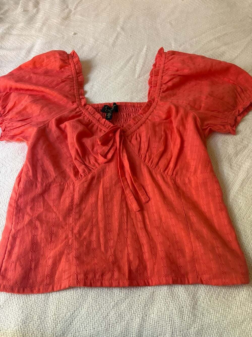 Jessica Simpson Addy Dobby Knit Top Rose of Sharon XS New with Tags